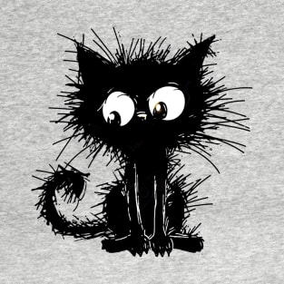 black cute kitten T-Shirt